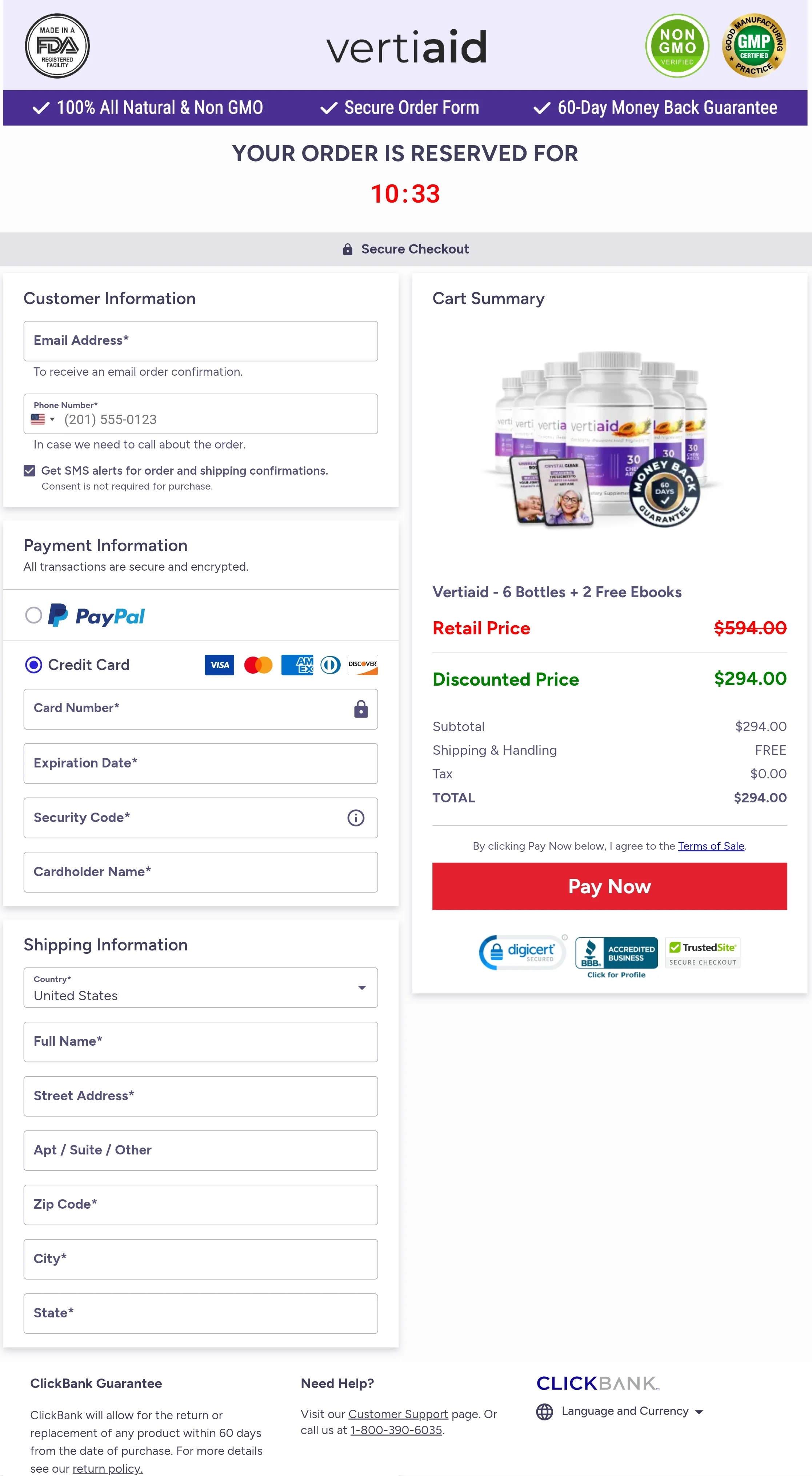 VertiAid order form